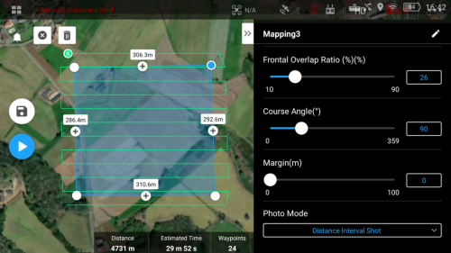 DJI Pilot, applicazione per gestione dei droni e piani di volo.
